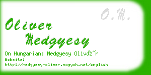 oliver medgyesy business card